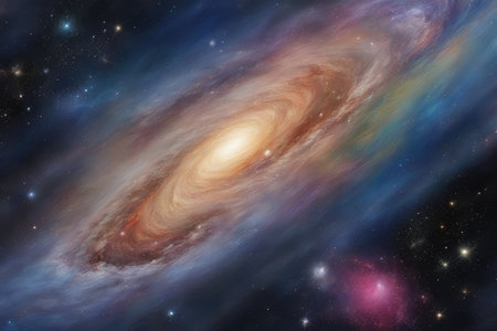 Small part of an infinite star field of space in the Universe.の素材