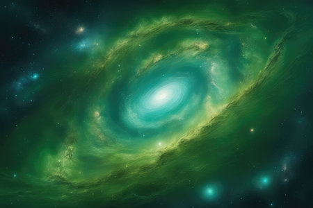Planets, stars and galaxies in outer space showing the beauty of space exploration.の素材