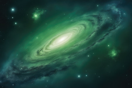 Star field in space a nebulae and a gas congestion.の素材
