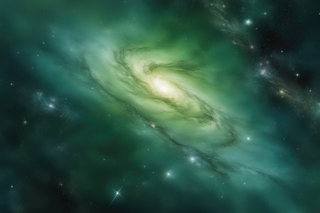 Star field in space a nebulae and a gas congestion.の素材