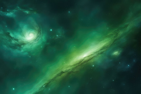 Star field in space a nebulae and a gas congestion.の素材