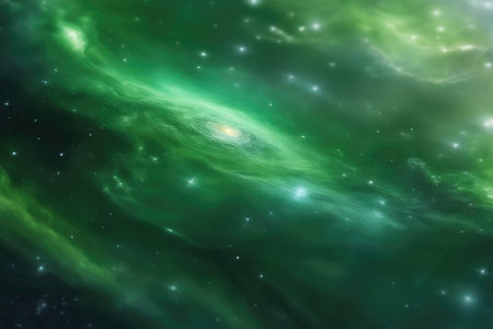 Star field in space a nebulae and a gas congestion.の素材