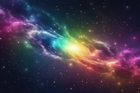 Abstract space background with stars and nebula. Elements of this image furnished by NASAの素材