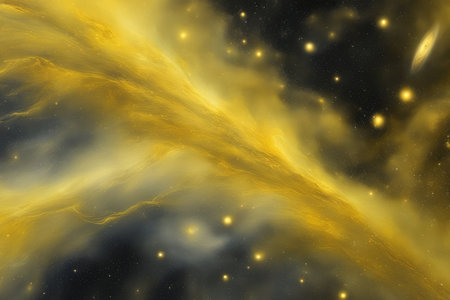 Cosmic space and stars, color cosmic abstract background. 3D renderingの素材