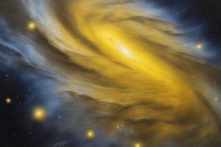 Star field in space a nebulae and a gas congestion.の素材