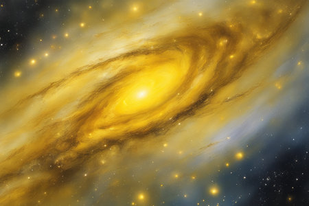 Star field in space a nebulae and a gas congestion.の素材
