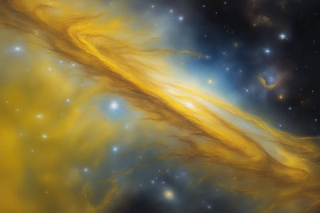 Star field in space a nebulae and a gas congestion.の素材