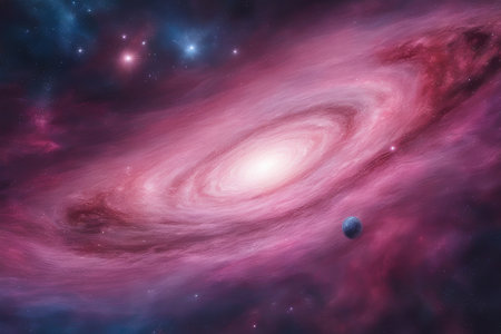 Planets, stars and galaxies in outer space showing the beauty of space exploration.の素材