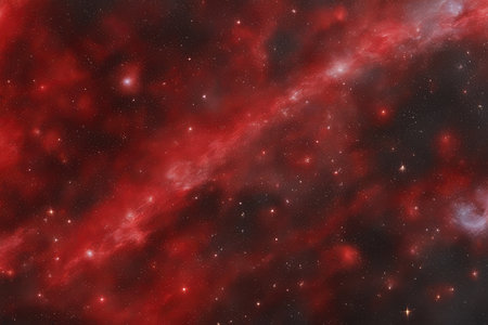 Star field in space a nebulae and a gas congestion.の素材