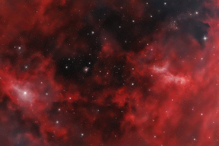 Star field in space a nebulae and a gas congestion.の素材