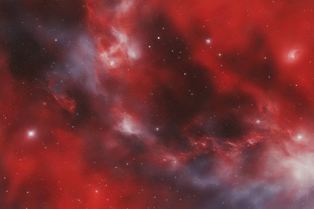 Star field in space a nebulae and a gas congestion.の素材