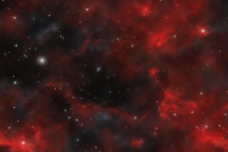 Star field in space a nebulae and a gas congestion.の素材