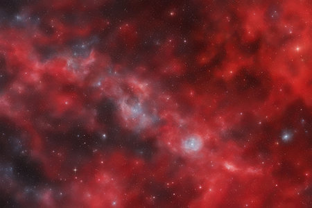 Star field in space a nebulae and a gas congestion.の素材