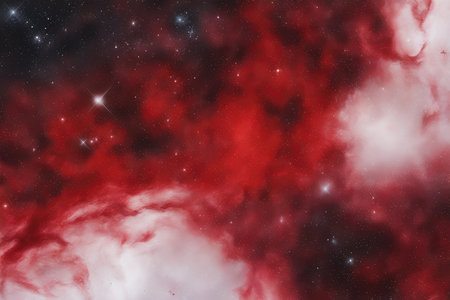 Star field in space a nebulae and a gas congestion.の素材
