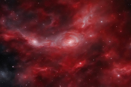 Star field in space a nebulae and a gas congestion.の素材