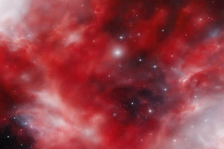 Star field in space a nebulae and a gas congestion.の素材