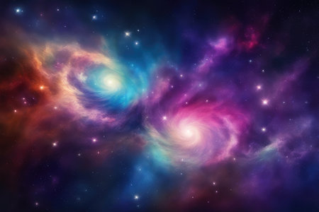 Small part of an infinite star field of space in the Universe.の素材