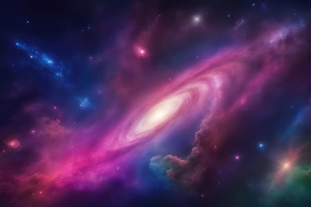 Small part of an infinite star field of space in the Universe.の素材
