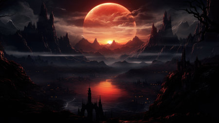 This beautiful landscape wallpaper is perfect for your design.の素材