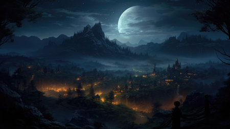 This beautiful landscape wallpaper is perfect for your design.の素材