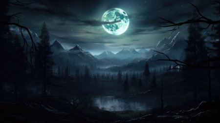 This beautiful landscape wallpaper is perfect for your design.の素材