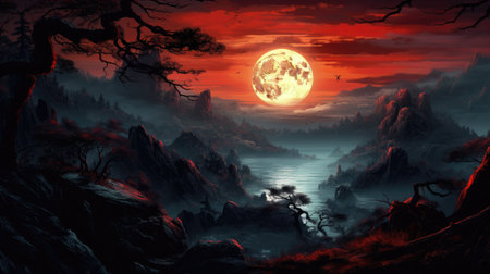 This beautiful landscape wallpaper is perfect for your design.の素材