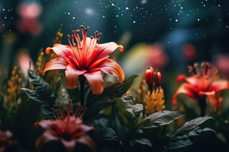 Beautiful flower images, perfect for making posters to decorate the walls of your home.の素材