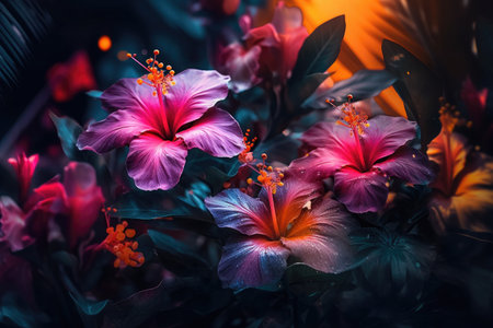 Beautiful flower images, perfect for making posters to decorate the walls of your home.の素材
