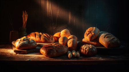 Irresistible freshly baked bread goodnessの素材