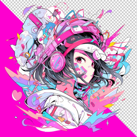This picture is very suitable for printing on women's outfits.の素材