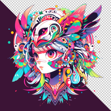 This picture is very suitable for printing on women's outfits.の素材