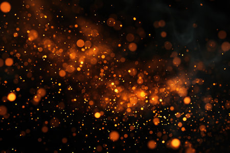 Fuel your creative projects with this vibrant image of flames on a bold black background, adding intensity to your designs.の素材