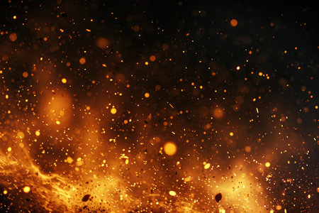 Fuel your creative projects with this vibrant image of flames on a bold black background, adding intensity to your designs.の素材