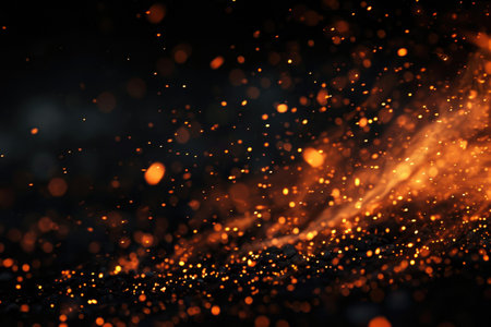 Fuel your creative projects with this vibrant image of flames on a bold black background, adding intensity to your designs.の素材