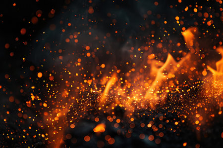 Fuel your creative projects with this vibrant image of flames on a bold black background, adding intensity to your designs.の素材