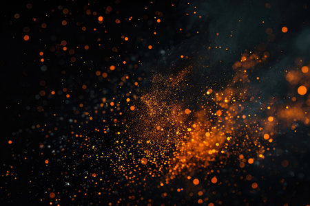 Fuel your creative projects with this vibrant image of flames on a bold black background, adding intensity to your designs.の素材