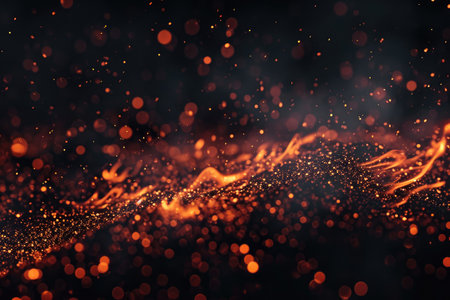 Fuel your creative projects with this vibrant image of flames on a bold black background, adding intensity to your designs.の素材