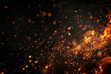 Fuel your creative projects with this vibrant image of flames on a bold black background, adding intensity to your designs.の素材