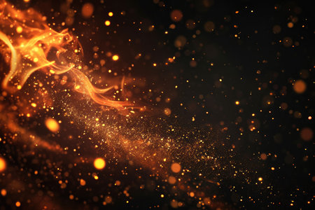 Fuel your creative projects with this vibrant image of flames on a bold black background, adding intensity to your designs.の素材