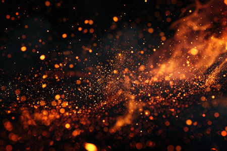 Fuel your creative projects with this vibrant image of flames on a bold black background, adding intensity to your designs.の素材