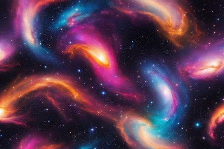 A mesmerizingly colorful galaxy, perfect for your designs related to astronomy.の素材
