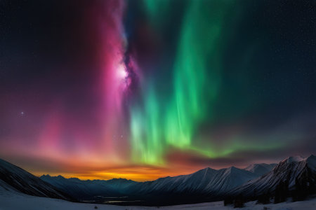 A mesmerizingly colorful galaxy, perfect for your designs related to astronomy.の素材