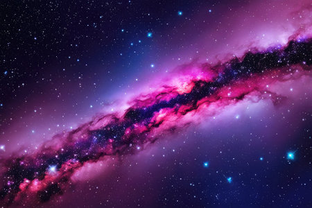 A mesmerizingly colorful galaxy, perfect for your designs related to astronomy.の素材