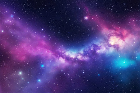 A mesmerizingly colorful galaxy, perfect for your designs related to astronomy.の素材