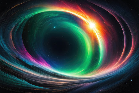 A mesmerizingly colorful galaxy, perfect for your designs related to astronomy.の素材