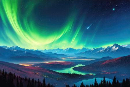 A mesmerizingly colorful galaxy, perfect for your designs related to astronomy.の素材