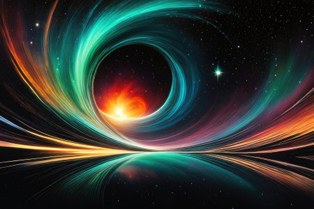 A mesmerizingly colorful galaxy, perfect for your designs related to astronomy.の素材