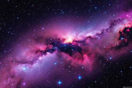 A mesmerizingly colorful galaxy, perfect for your designs related to astronomy.の素材