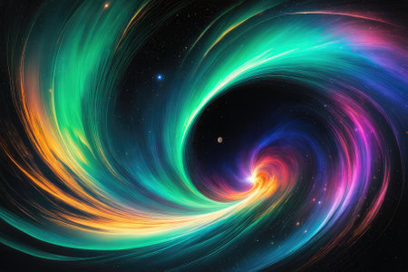 A mesmerizingly colorful galaxy, perfect for your designs related to astronomy.の素材