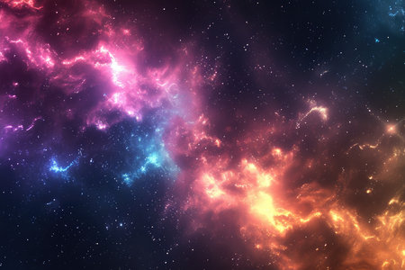 A mesmerizingly colorful galaxy, perfect for your designs related to astronomy.の素材